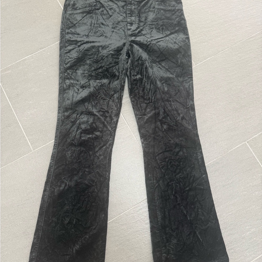 PAIGE Green Velvet Flare Jeans for Women